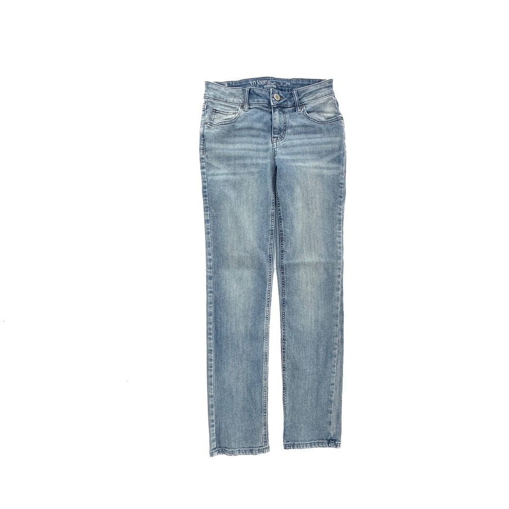 M Jeans by Maurices Mid‎ Rise Straight Women's size 0P Medium Blue Denim Jeans
